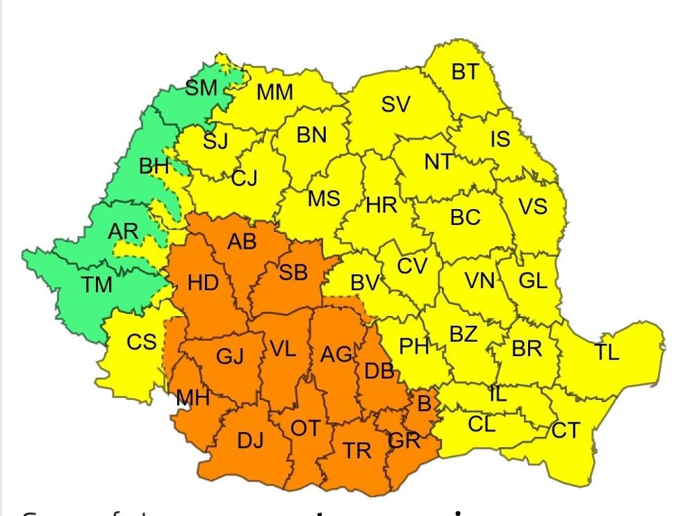 You are currently viewing Dâmbovița,  din nou sub Cod portocaliu de averse și vijelii