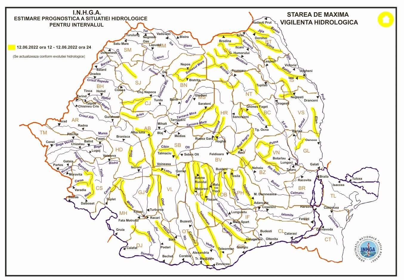 You are currently viewing Avertizări hidrologice pentru râurile din bazinele hidrografice Argeș și Ialomița