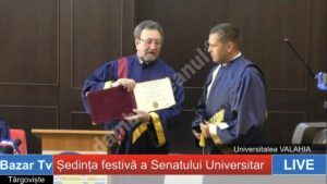 Read more about the article Corneliu Ștefan este de astăzi membru de onoare al Senatului Universității Valahia din Târgoviște