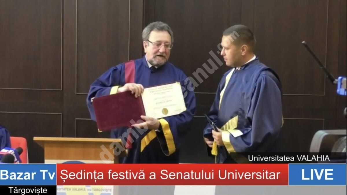 You are currently viewing Corneliu Ștefan este de astăzi membru de onoare al Senatului Universității Valahia din Târgoviște