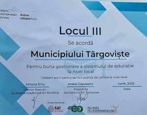 Read more about the article Municipiul Târgoviște, pe podiumul național pentru buna gestionare a sistemului de educație