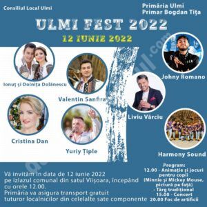 Read more about the article Sărbătoare, la sfârșit de săptămână, în comuna Ulmi