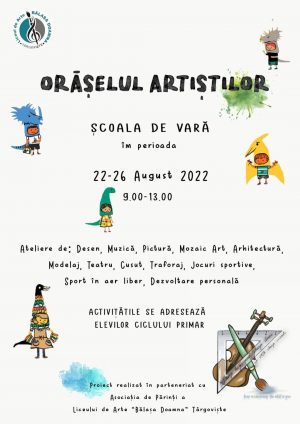 Read more about the article Elevii pasionați de artă sunt invitați în Orășelul Artiștilor, școala de vară a Liceului „Bălașa Doamna”
