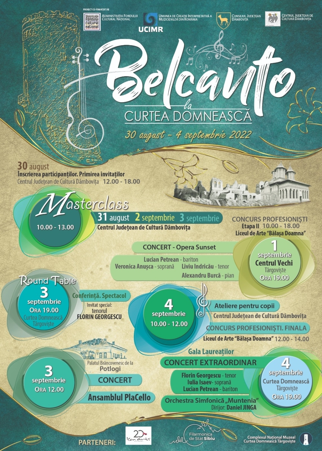 You are currently viewing Concurs și Masterclass „Belcanto la Curtea Domnească”-Târgovişte