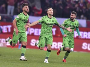 Read more about the article Cosmin Matei este un alt fotbalist dâmbovițean care a marcat în penultima etapă a sezonului regular din Superligă. Mijlocașul lui Sepsi a înscris în partida cu Voluntari