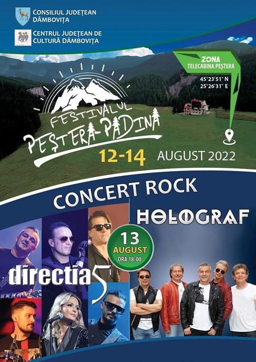You are currently viewing A doua seară a Festivalului Peștera-Padina aduce, astăzi, pe scenă trupele Holograf și Direcția 5
