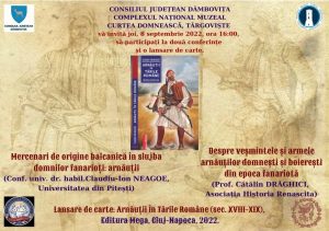 Read more about the article Conferințe și lansare de carte la Muzeul de Istorie din Târgovişte