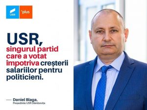 Read more about the article Daniel Blaga anunță că USR va opri inițiativa creșterii salariilor demnitarilor, în Camera Deputaților