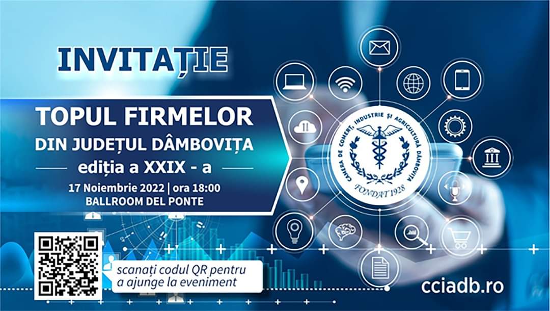 You are currently viewing Antreprenorii de top din județ vor fi premiați, pe 17 noiembrie, de Camera de Comerț Dâmbovița