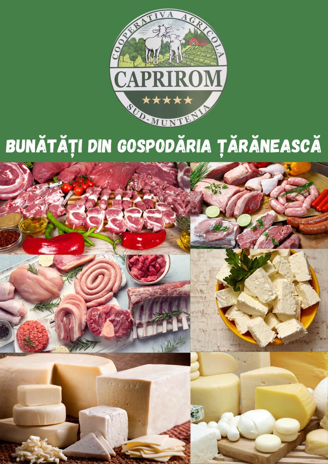 You are currently viewing Caprirom Sud Muntenia va aduce bunătăți din gospodăria țărănească, la Târgul din curtea MADR