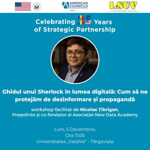 Read more about the article Workshop-ul „Ghidul unui Sherlock în Mediul Digital”, luni, la UVT