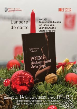 Read more about the article Lansarea volumului: „Poeme din buzunarul de la piept”, la Sediul Bibliotecii Județene „I.H. Rădulescu”