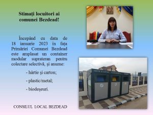 Read more about the article Container pentru colectare selectivă a gunoiului, la Bezdead