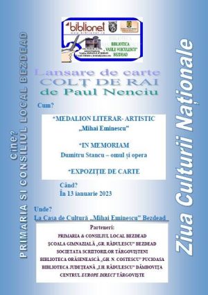 Read more about the article Personalitățile culturale marcante din Bezdead și Pucioasa, sărbătorite, mâine, la Bezdead