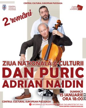 Read more about the article De Ziua Națională a Culturii, Dan Puric și Naidin vin la Pucioasa