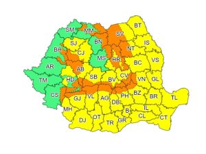 Read more about the article Cod Portocaliu de vânt puternic și viscol în toate zonele înalte de munte