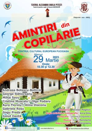Read more about the article Iubitorii teatrului sunt invitați la Centrul Cultural European Pucioasa, să se bucure de „Amintiri din Copilărie”