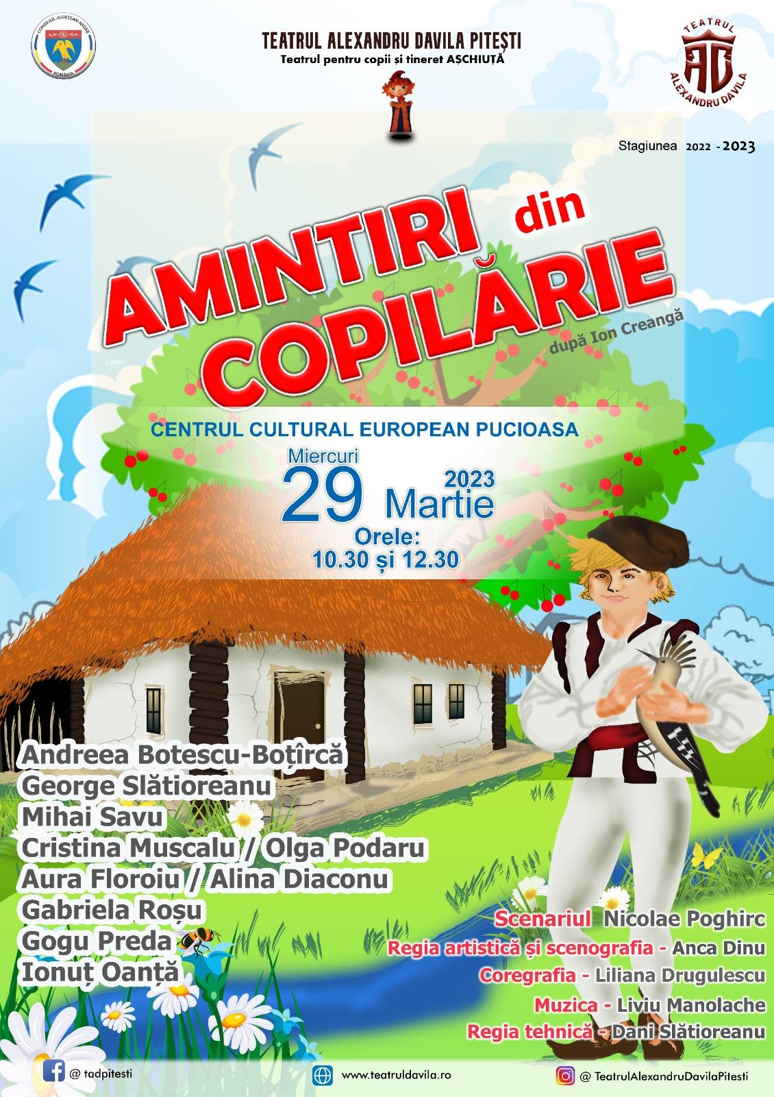 You are currently viewing Iubitorii teatrului sunt invitați la Centrul Cultural European Pucioasa, să se bucure de „Amintiri din Copilărie”