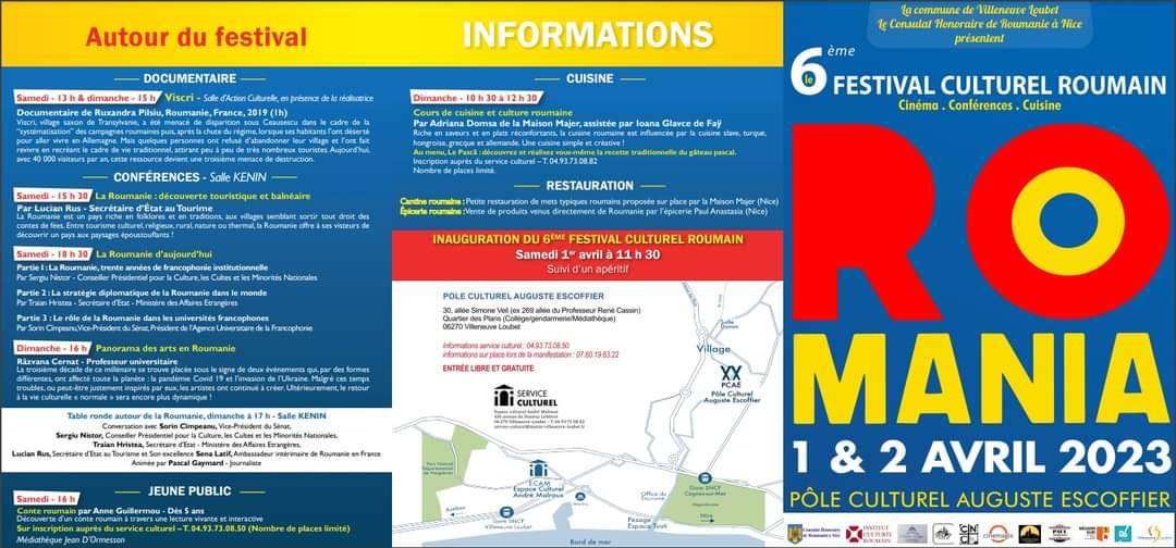 You are currently viewing La 1 aprilie începe cea de-a 6-a ediție a festivalului RO-MANIA de la Villeneuve-Loubet