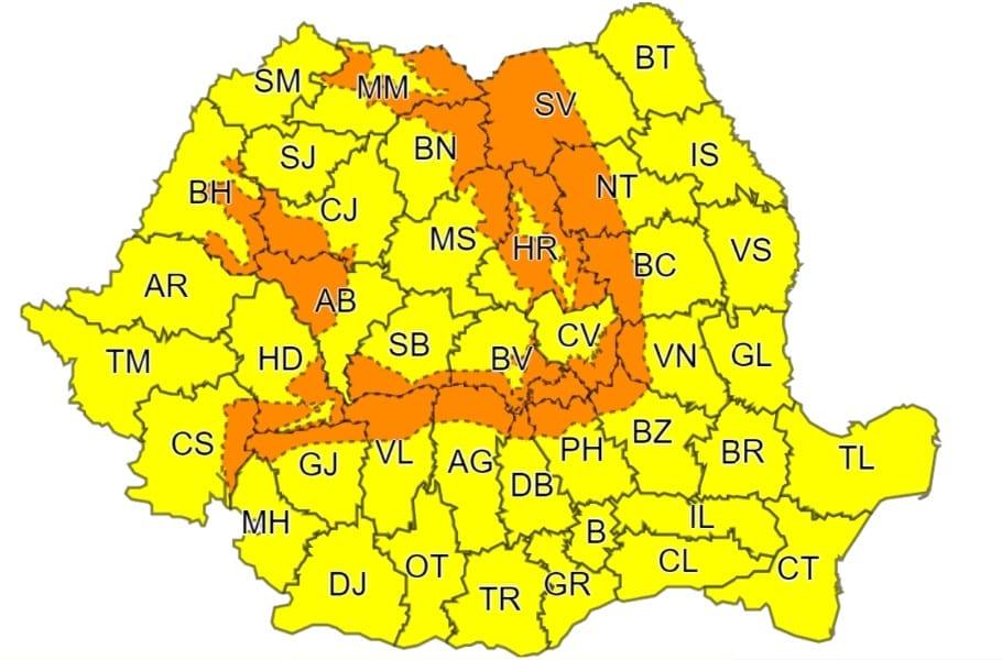 You are currently viewing Două avertizări meteorologice valabile și în județul Dâmbovița