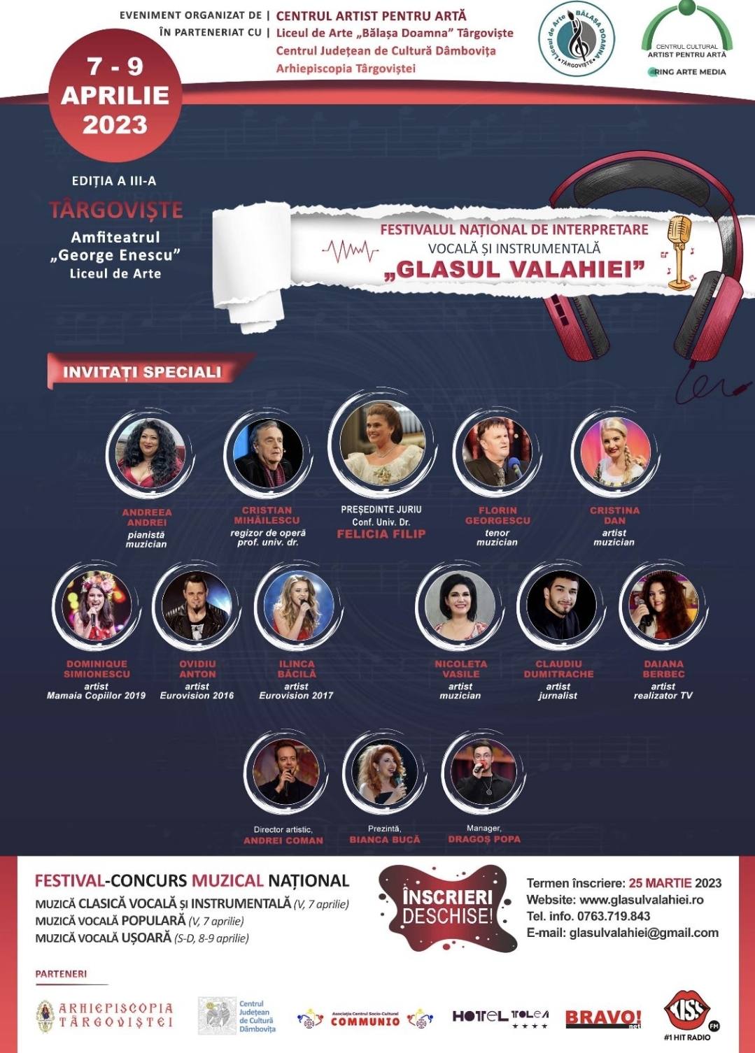 You are currently viewing Festivalul de Muzică „Glasul Valahiei 2023” revine în luna aprilie, la Amfiteatrul „George Enescu” din Târgoviște. Înscrieri deschise până pe 25 martie!