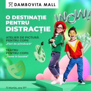 Read more about the article Atelier de pictură și teatru pentru copii, mâine, la Dâmbovița Mall