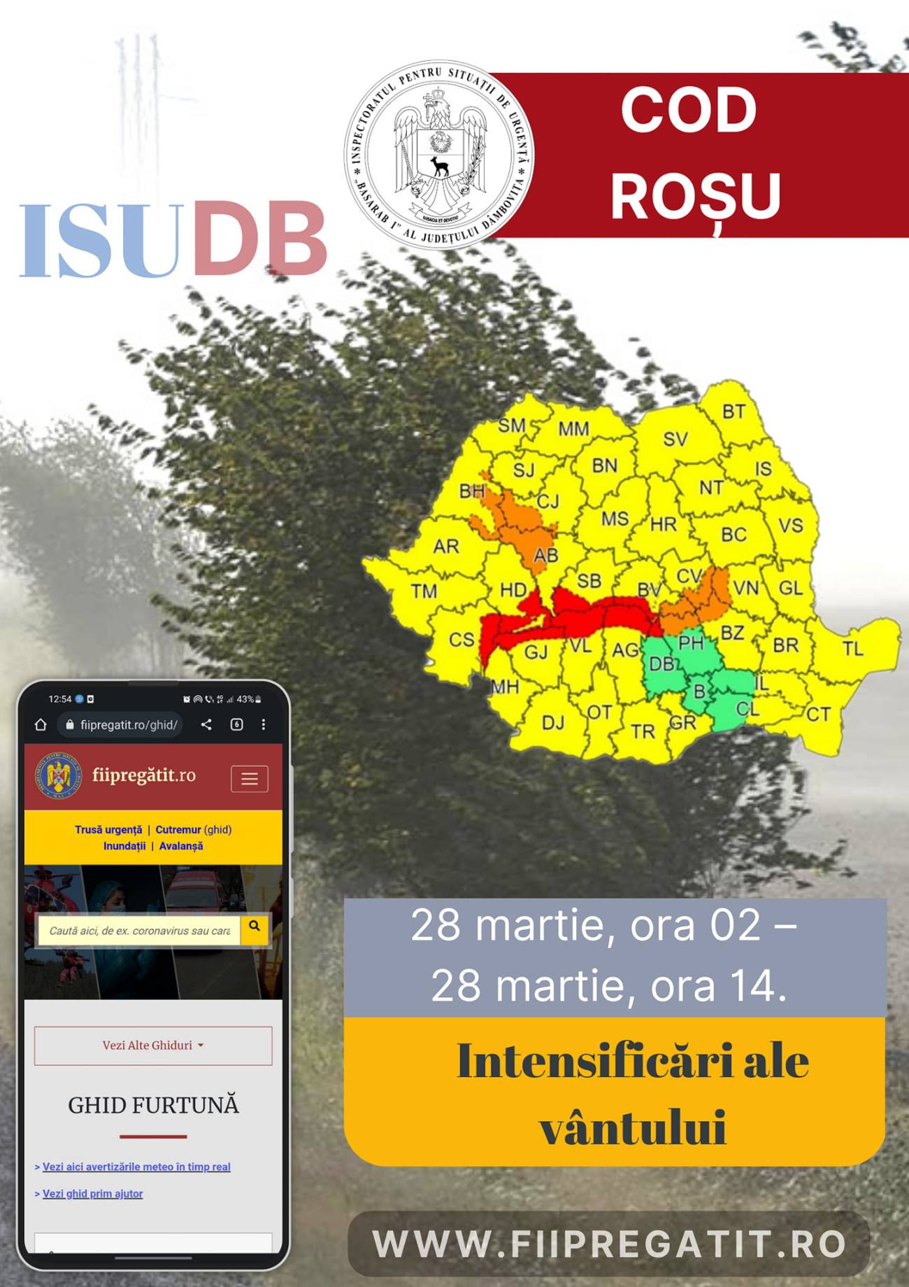 You are currently viewing Sfaturile pompierilor dâmbovițeni, în contextul Codului Roșu prognozat de meteorologi