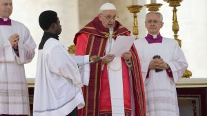 Read more about the article Papa Francisc a participat la slujba din Duminica Floriilor