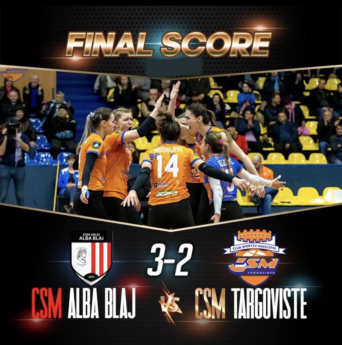 You are currently viewing CSM Târgoviște, înfrângere cu CSM Volei Alba Blaj și în meciul 2 din finala Campionatului Național de volei feminin