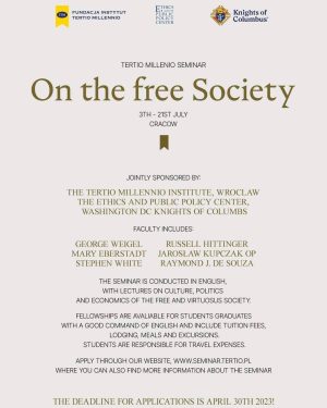 Read more about the article Seminarul internațional „Tertio Millennio Seminar on the Free Society” a ajuns la a XXXI-a ediție. Studenții sunt invitați să participe la manifestare