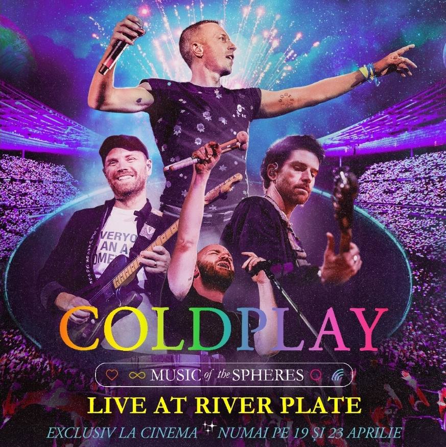 You are currently viewing COLDPLAY – MUSIC OF THE SPHERES: LIVE AT RIVER PLATE SE DIFUZEAZĂ ÎN CINEMATOGRAFELE DIN ÎNTREAGA LUME PE  19 & 23 APRILIE