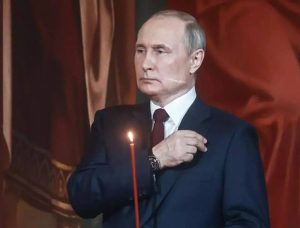 Read more about the article Vladimir Putin a participat la Slujba de Înviere la Catedrala Mântuitorului Hristos din Moscova