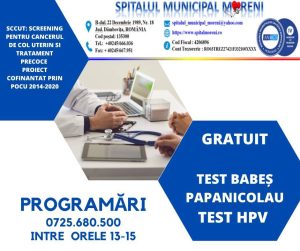 Read more about the article Spitalul Municipal Moreni efectuează teste gratuite pentru cancerul de col uterin