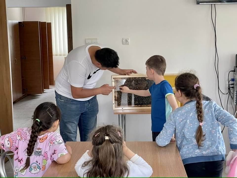 You are currently viewing Lecție aplicată de apicultură, pentru elevii Centrului de zi Aninoasa