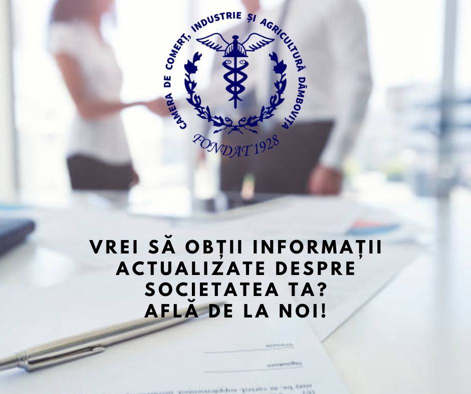 You are currently viewing Camera de Comerț Dâmbovița eliberează, în cel mai scurt timp, certificate constatatoare pentru societăți