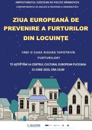 Read more about the article Ziua Europeană a prevenirii furturilor din locuințe va fi marcată, mâine, la Pucioasa