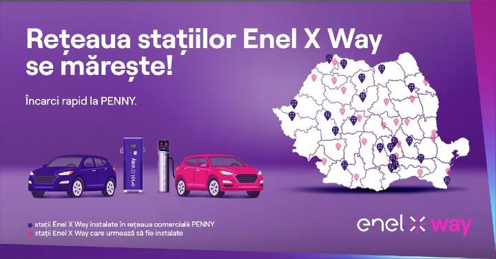 You are currently viewing ENEL X WAY instalează stații de încărcare pentru vehicule electrice în parcările magazinelor din Dâmbovița, Prahova și Buzău