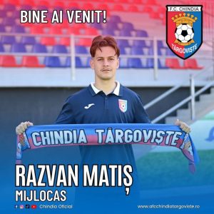 Read more about the article Chindia Târgoviște l-a achiziționat pe mijlocașul Răzvan Matiș! Formația dâmbovițeană a ajuns la al zecelea transfer