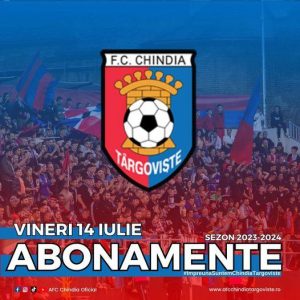 Read more about the article Vineri, 14 iulie, Chindia Târgoviște va pune în vânzare abonamentele pentru sezonul 2023-2024
