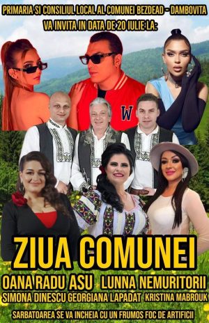 Read more about the article Comuna Bezdead va fi în sărbătoare, pe 20 iulie
