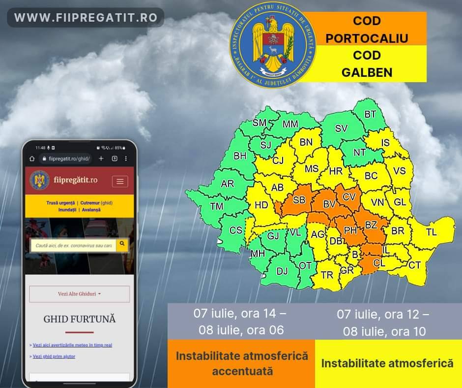 You are currently viewing Județul Dâmbovița, din nou sub incidența avertizărilor meteo de instabilitate accentuată