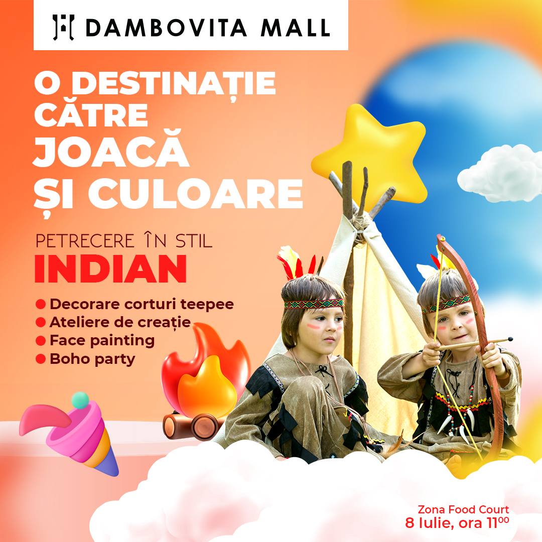 You are currently viewing Petrecere indiană, pentru copii, astăzi, la Dâmbovița Mall