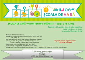 Read more about the article Locuitorii din Brănești sunt așteptați să-și înscrie copiii la școala de vară