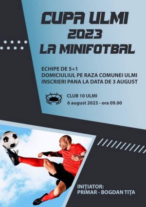 Read more about the article Pe data de 6 august, la Ulmi, se va desfășura cea de-a 5-a ediție a competiției sportive de fotbal “CUPA ULMI 2023”