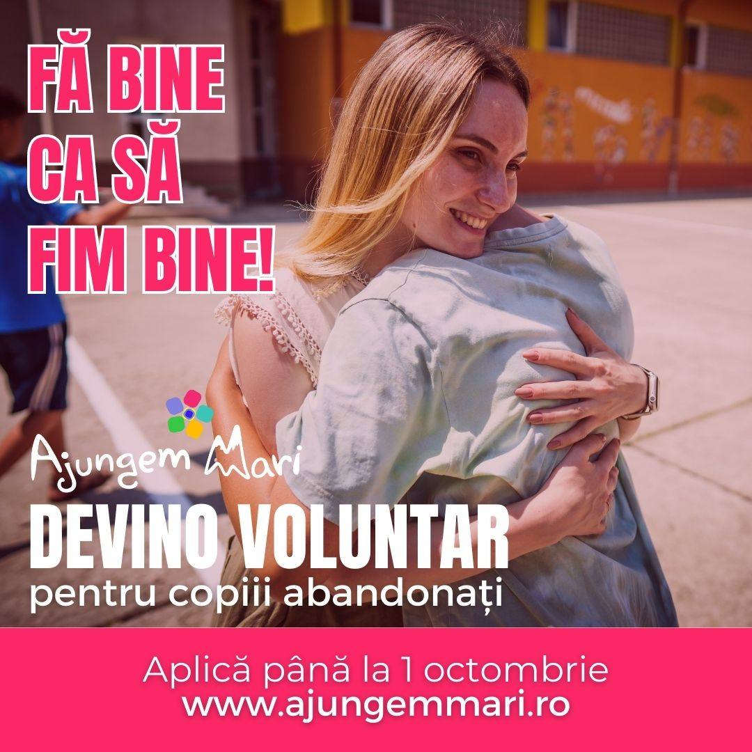 You are currently viewing Se caută voluntari, în Dâmbovița și alte 24 de județe, care să vină în sprijinul copiilor abandonați, prin programul „Ajungem MARI”