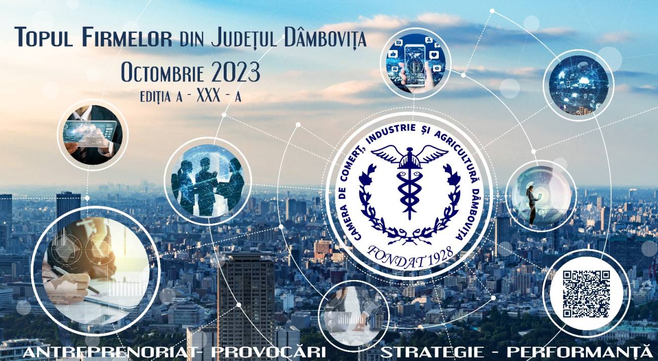 You are currently viewing Camera de Comerț Dâmbovița pregătește o nouă ediție a Galei „Topul Firmelor din Județul Dâmbovița”. Rezervați-vă locul la eveniment