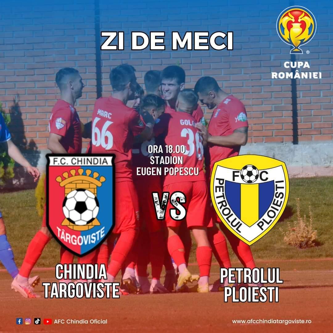 You are currently viewing Chindia Târgoviște, duel cu Petrolul Ploiești în Cupa României. Meciul se dispută în nocturnă pe stadionul „Eugen Popescu”