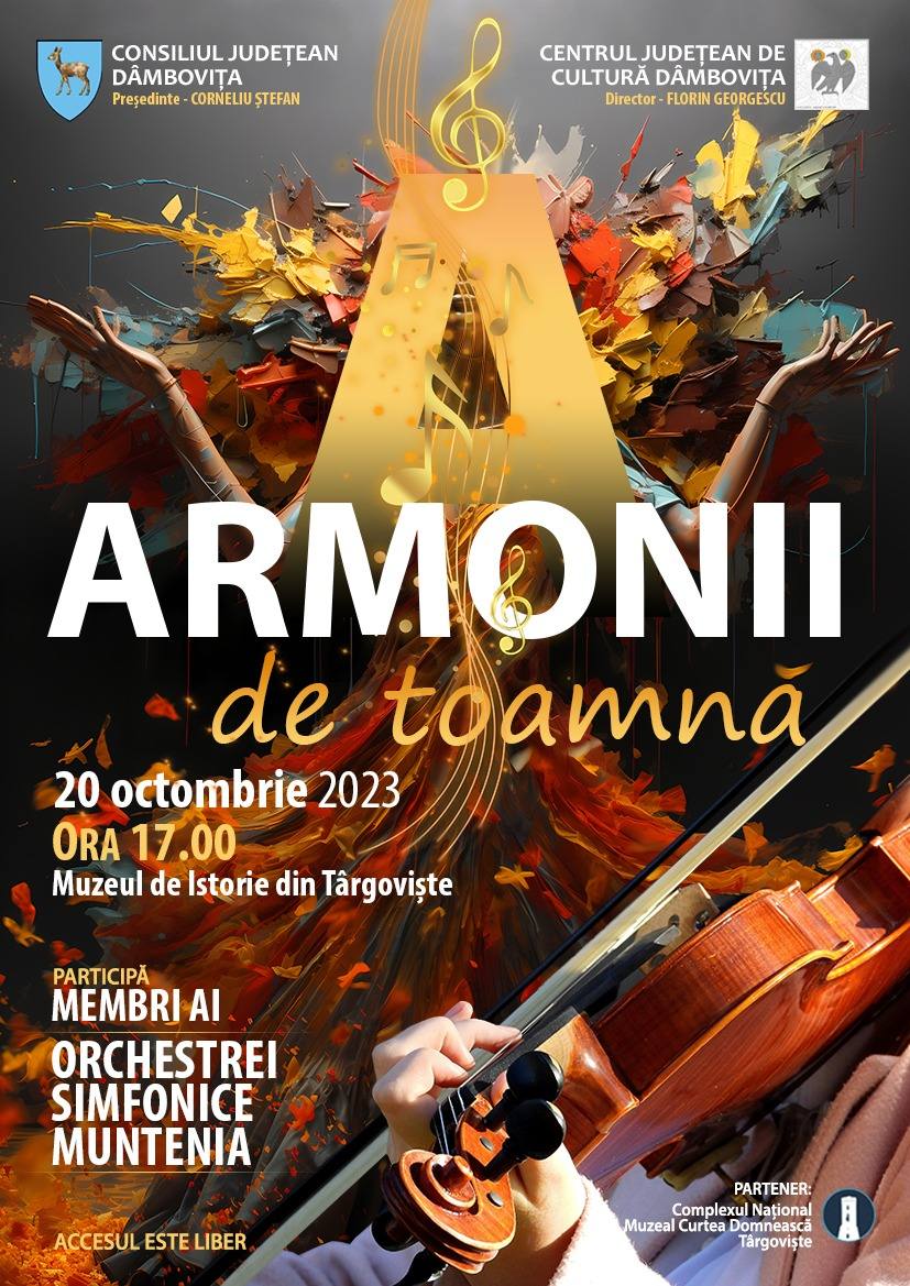 You are currently viewing „Armonii de toamnă” – recital de muzică simfonică, la Târgoviște