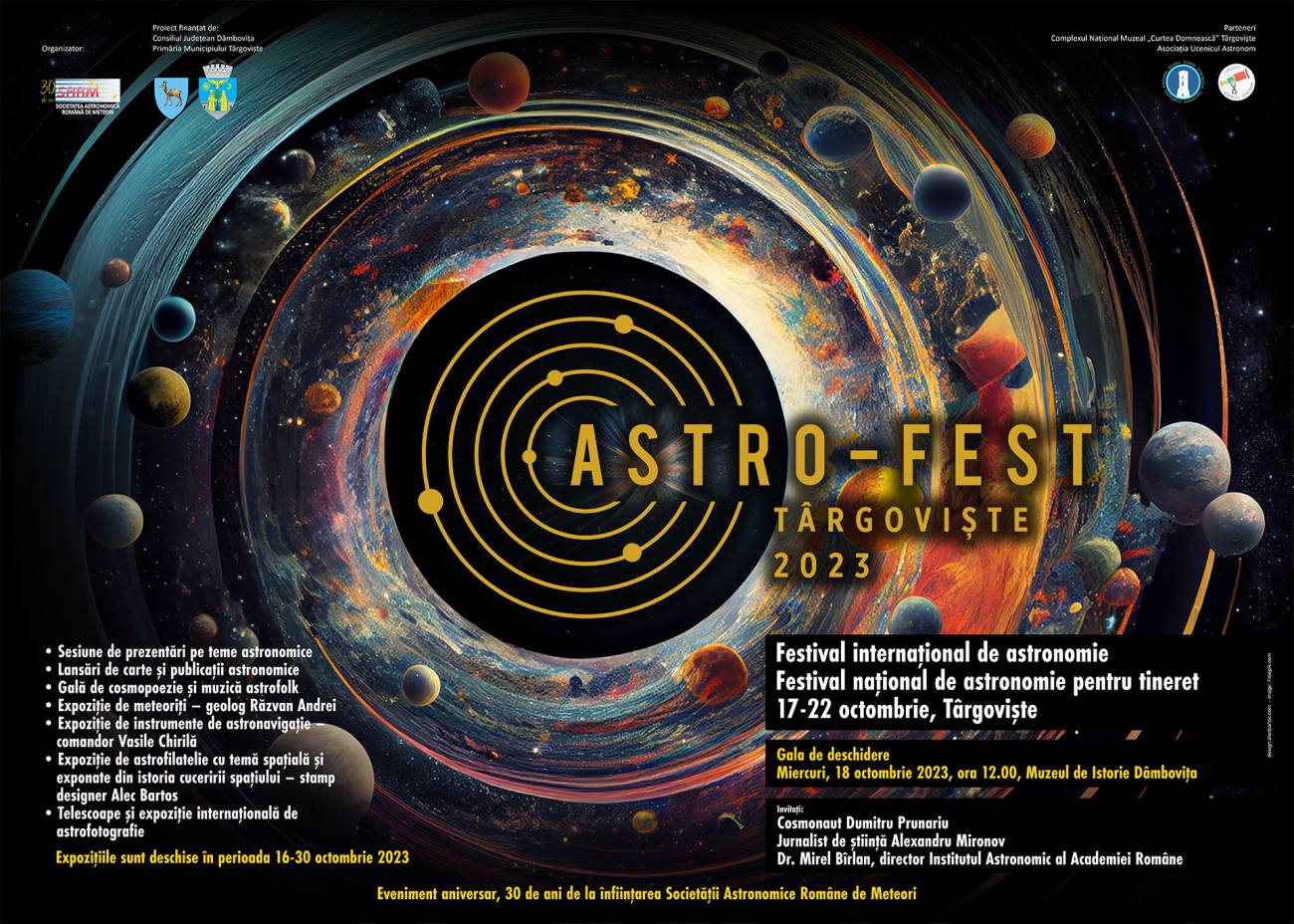 You are currently viewing Dumitru Prunariu va fi prezent, săptămâna viitoare, la Târgoviște, la deschiderea ASTRO-FEST 2023