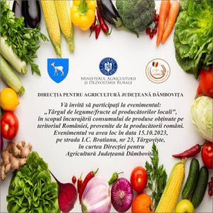 Read more about the article Direcția Agricolă organizează duminică o nouă ediție a Târgului de Legume și Fructe al producătorilor locali,